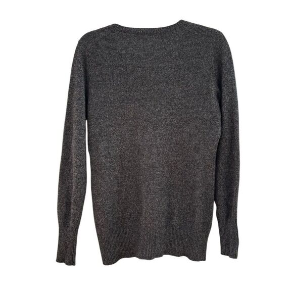 Hayden Women's Grey 100% Cashmere V Neck Pullover Sweater Size Large - Picture 2 of 3